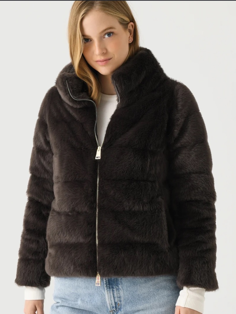 Herno Faux-Fur Down Puffer Jacket Size 
40/US 4